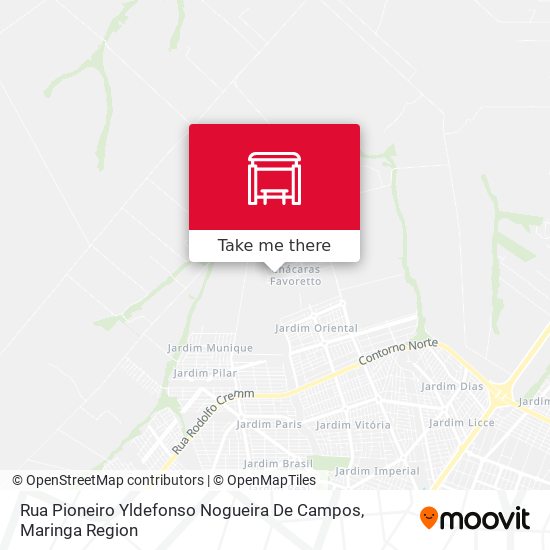 Rua Pioneiro Yldefonso Nogueira De Campos map