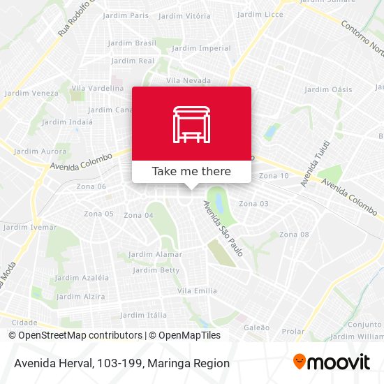 Mapa Avenida Herval, 103-199