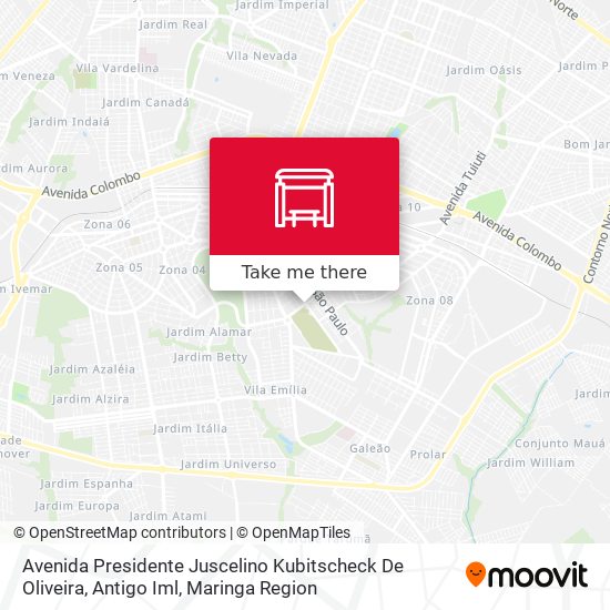 Avenida Presidente Juscelino Kubitscheck De Oliveira, Antigo Iml map
