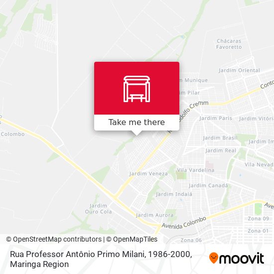 Rua Professor Antônio Primo Milani, 1986-2000 map