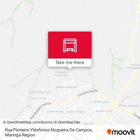 Mapa Rua Pioneiro Yldefonso Nogueira De Campos