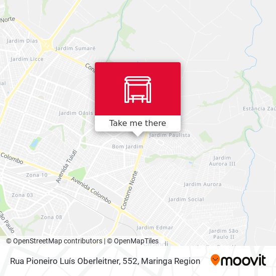 Mapa Rua Pioneiro Luís Oberleitner, 552