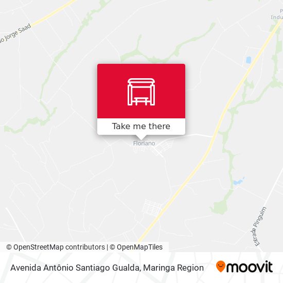 Mapa Avenida Antônio Santiago Gualda