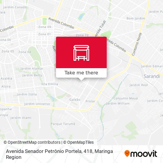 Mapa Avenida Senador Petrônio Portela, 418