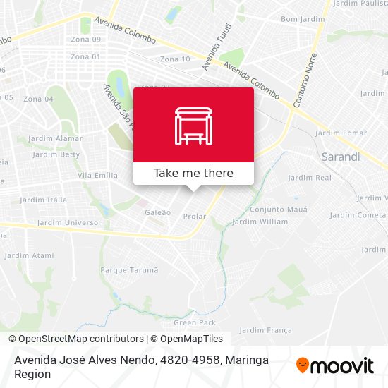 Mapa Avenida José Alves Nendo, 4820-4958