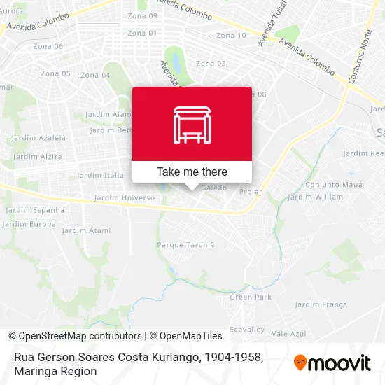 Rua Gerson Soares Costa Kuriango, 1904-1958 map