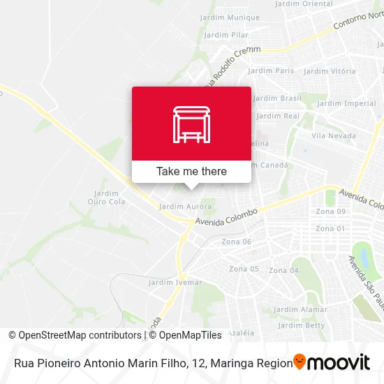 Rua Pioneiro Antonio Marin Filho, 12 map