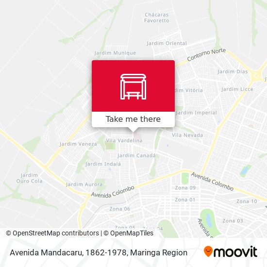 Avenida Mandacaru, 1862-1978 map