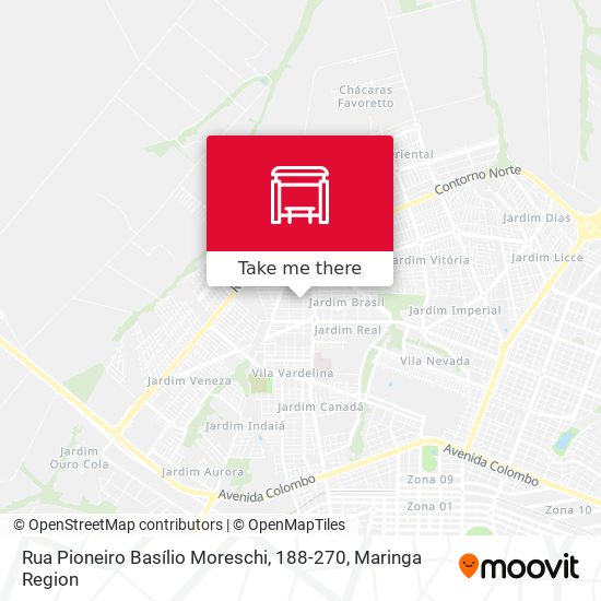 Rua Pioneiro Basílio Moreschi, 188-270 map