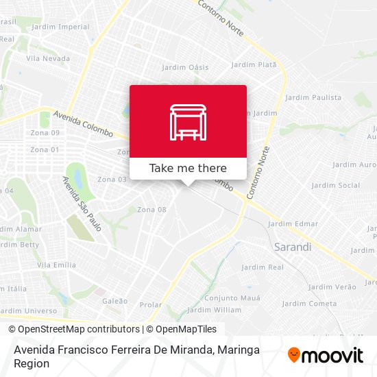 Mapa Avenida Francisco Ferreira De Miranda