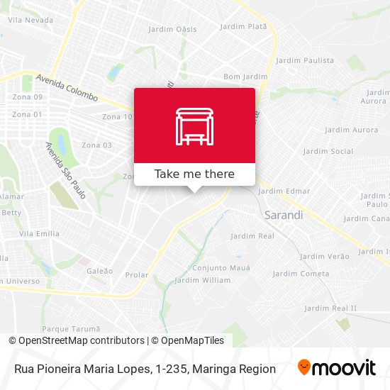 Mapa Rua Pioneira Maria Lopes, 1-235