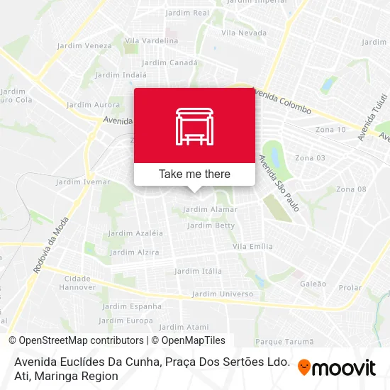 Avenida Euclídes Da Cunha, Praça Dos Sertões Ldo. Ati map