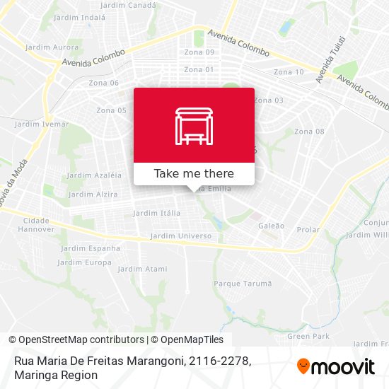Mapa Rua Maria De Freitas Marangoni, 2116-2278