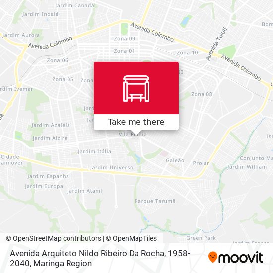 Mapa Avenida Arquiteto Nildo Ribeiro Da Rocha, 1958-2040