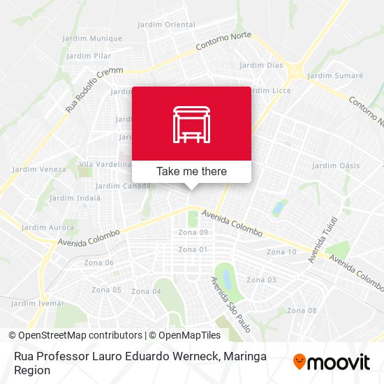 Mapa Rua Professor Lauro Eduardo Werneck