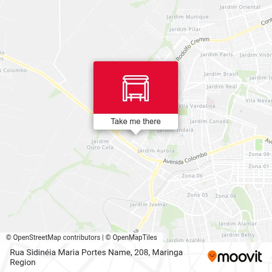 Rua Sidinéia Maria Portes Name, 208 map