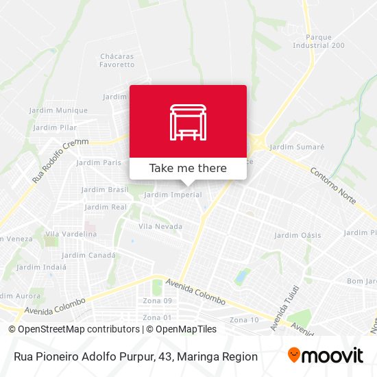 Mapa Rua Pioneiro Adolfo Purpur, 43