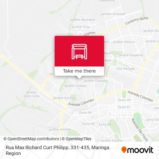Mapa Rua Max Richard Curt Philipp, 331-435