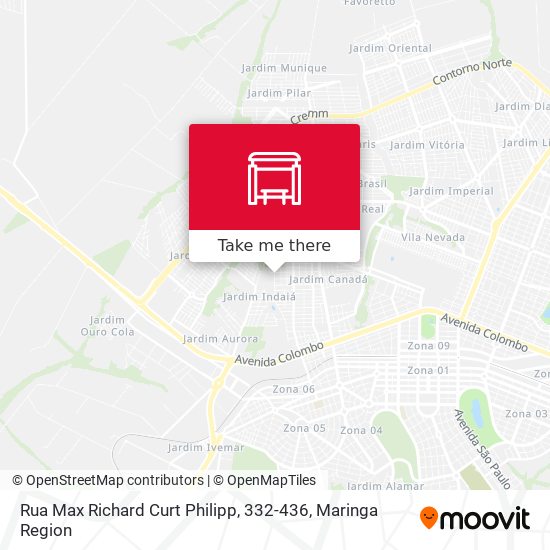 Mapa Rua Max Richard Curt Philipp, 332-436