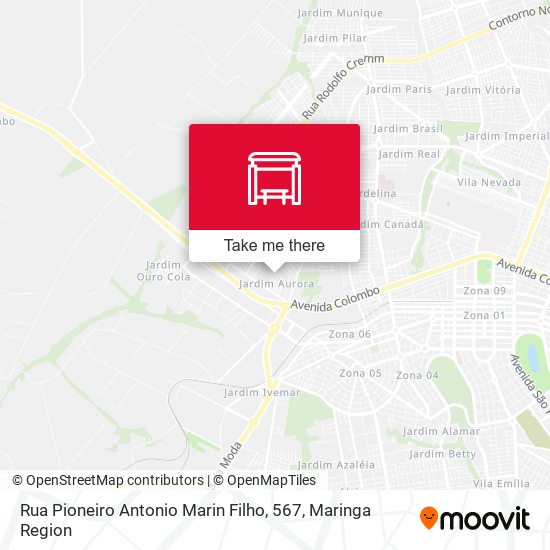 Rua Pioneiro Antonio Marin Filho, 567 map