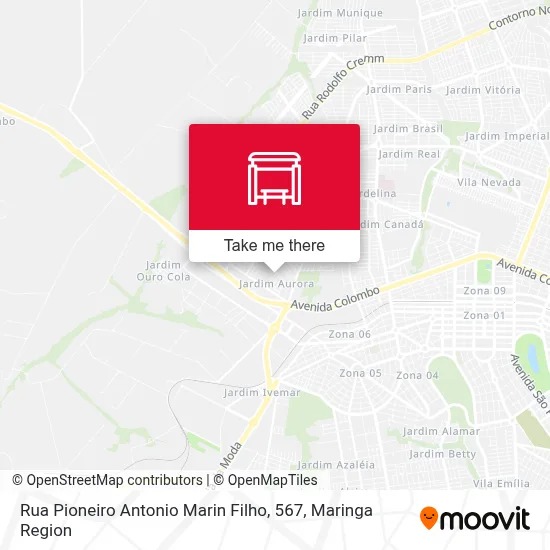 Rua Pioneiro Antonio Marin Filho, 567 map