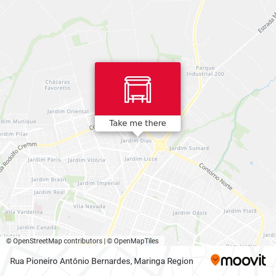 Mapa Rua Pioneiro Antônio Bernardes