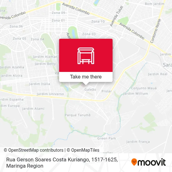 Rua Gerson Soares Costa Kuriango, 1517-1625 map