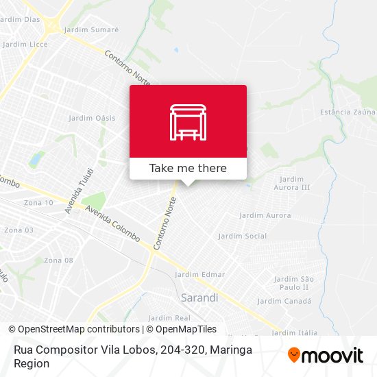 Mapa Rua Compositor Vila Lobos, 204-320