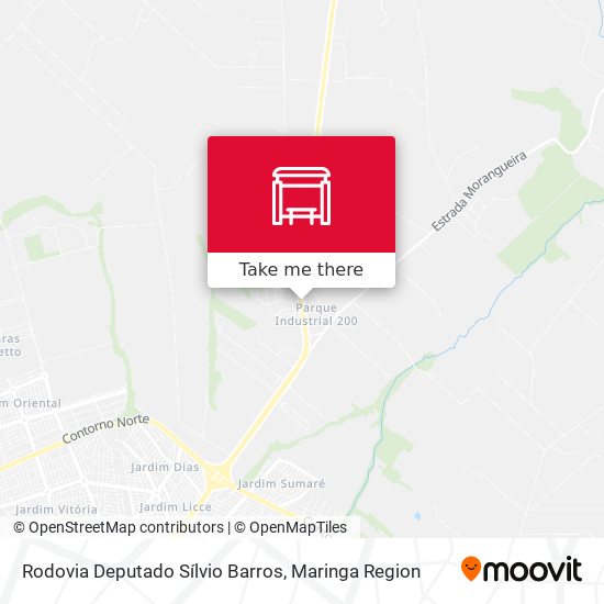 Mapa Rodovia Deputado Sílvio Barros