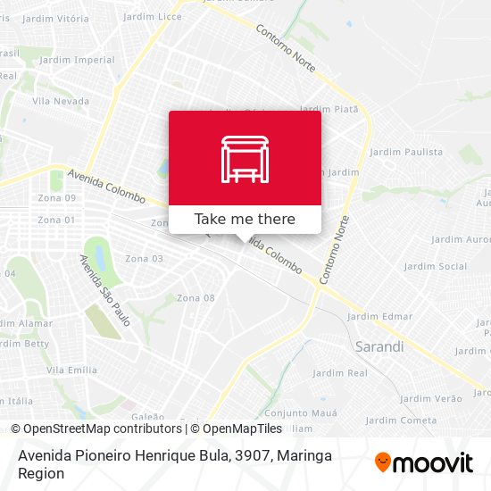 Avenida Pioneiro Henrique Bula, 3907 map