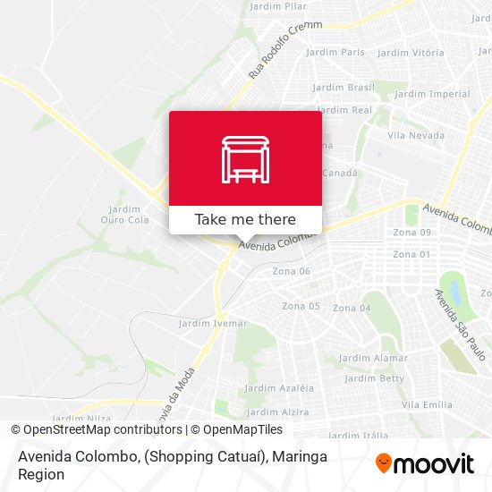 Mapa Avenida Colombo, (Shopping Catuaí)