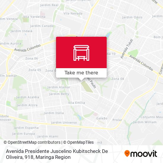 Avenida Presidente Juscelino Kubitscheck De Oliveira, 918 map