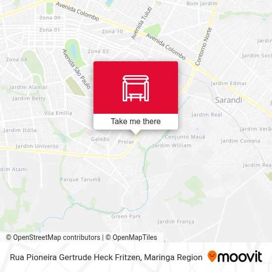 Rua Pioneira Gertrude Heck Fritzen map