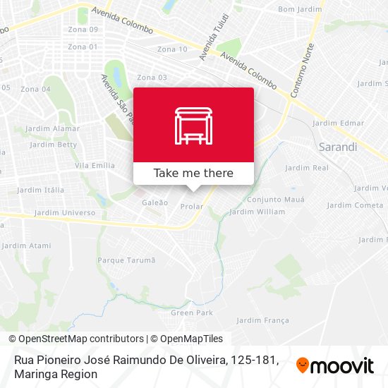 Rua Pioneiro José Raimundo De Oliveira, 125-181 map