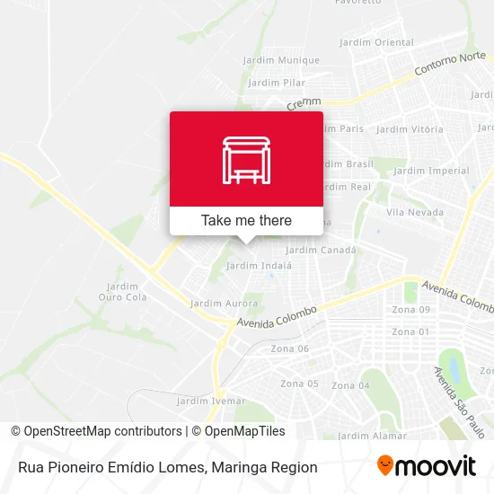 Rua Pioneiro Emídio Lomes map
