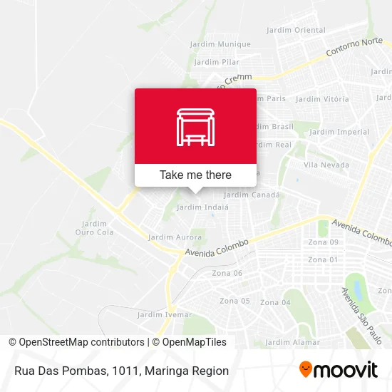 Rua Das Pombas, 1011 map