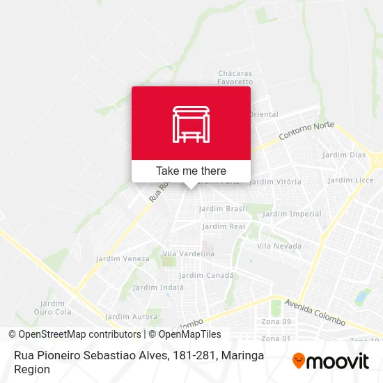 Rua Pioneiro Sebastiao Alves, 181-281 map
