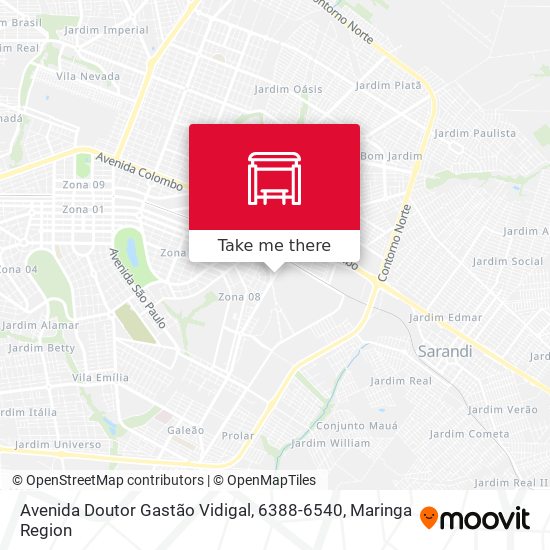 Mapa Avenida Doutor Gastão Vidigal, 6388-6540