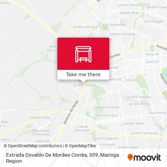 Estrada Osvaldo De Morães Corrêa, 309 map