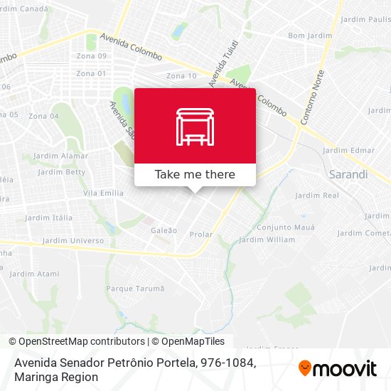 Mapa Avenida Senador Petrônio Portela, 976-1084