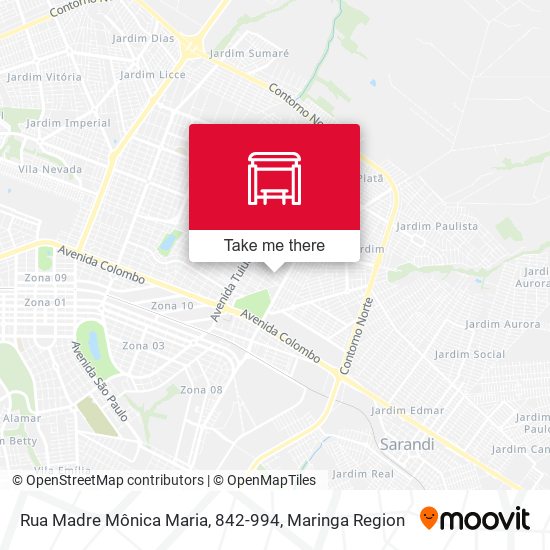 Mapa Rua Madre Mônica Maria, 842-994