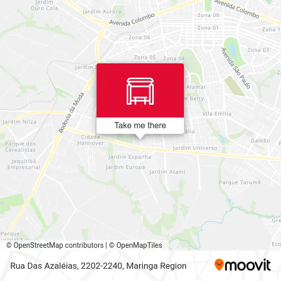 Rua Das Azaléias, 2202-2240 map