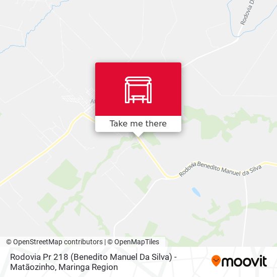 Mapa Rodovia Pr 218 (Benedito Manuel Da Silva) - Matãozinho