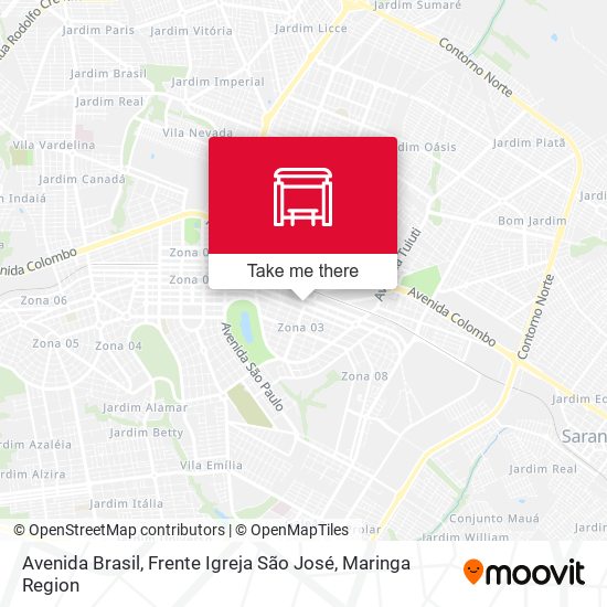 Mapa Avenida Brasil, Frente Igreja São José