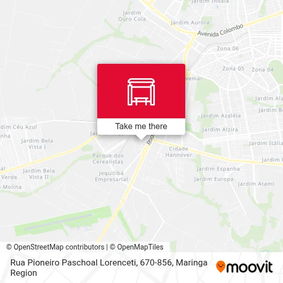 Rua Pioneiro Paschoal Lorenceti, 670-856 map
