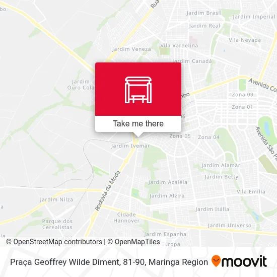 Praça Geoffrey Wilde Diment, 81-90 map