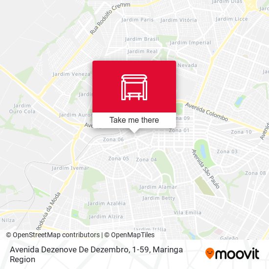 Mapa Avenida Dezenove De Dezembro, 1-59