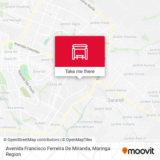 Mapa Avenida Francisco Ferreira De Miranda