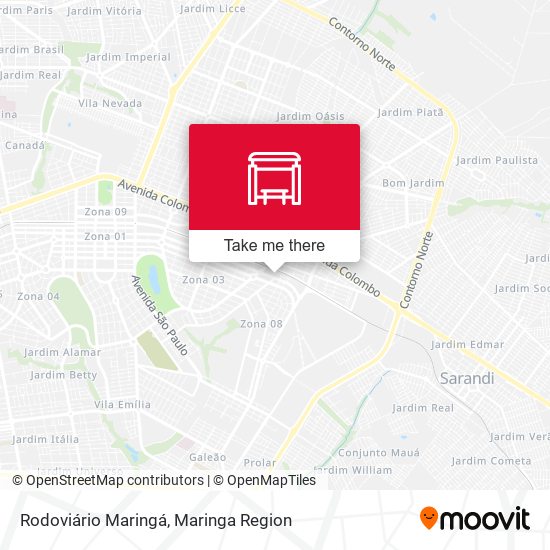 Rodoviário Maringá map