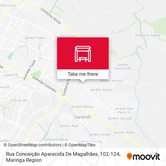 Mapa Rua Conceição Aparecida De Magalhães, 102-124